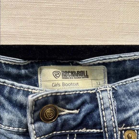 Rock&Roll Denim Classic Blue Bootcut Jeans with Medium Wash - Picture 2 of 6